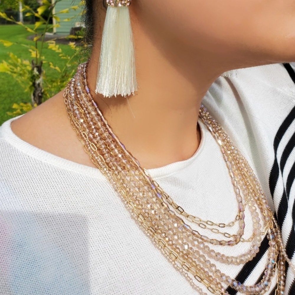 Nwt A New Day Chain, Beaded Multi-Strand Necklace - Picture 3 of 16